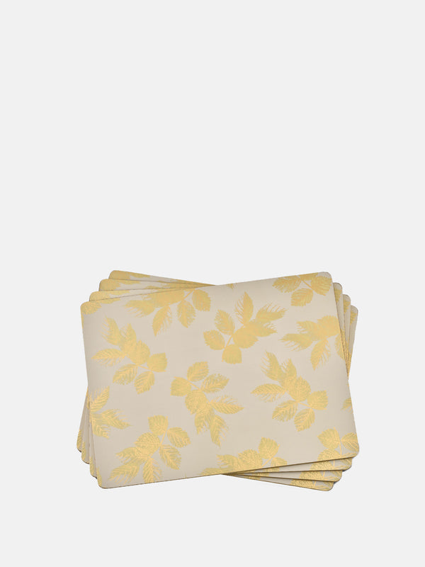 Pimpernel Placemats_Etched Leaves Light Grey